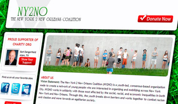 THE NEW YORK 2 NEW ORLEANS COALITION - Website Design and Development