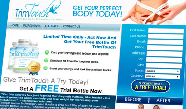 “TRIMTOUCH” – FAST WEIGHT LOSS - Website Design and Development