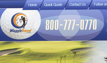 “WAGGLE TRAVEL” – GOLF TRAVEL COMPANY - Website Design and Development